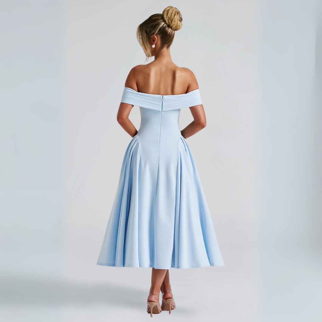 EB | Midi-Kleid Elegant Blau