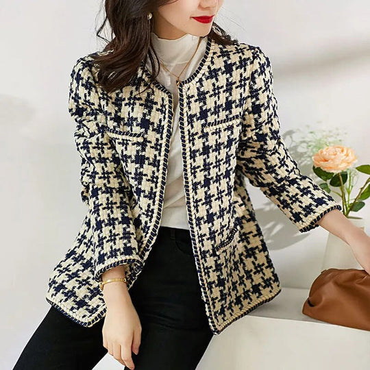 EB | Stilvolle Weinlese Tweed Jacke