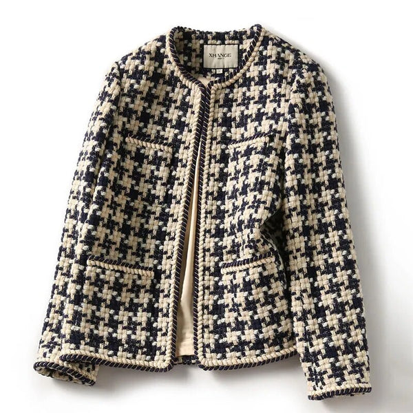 EB | Stilvolle Weinlese Tweed Jacke