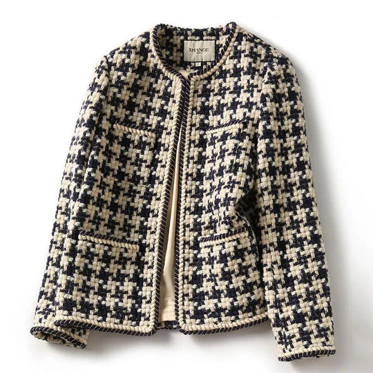 EB | Stilvolle Weinlese Tweed Jacke