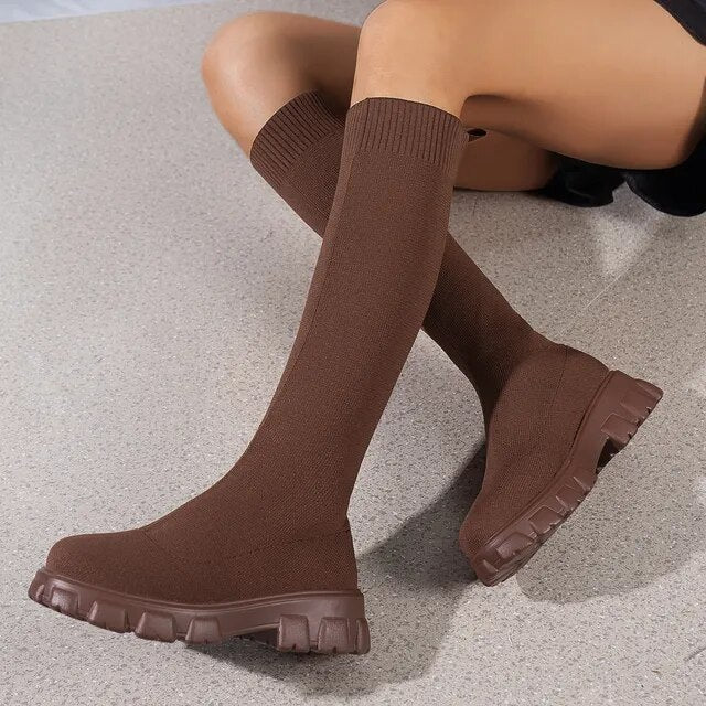 EB | Knöchelhohe Stretch-Sockenstiefel