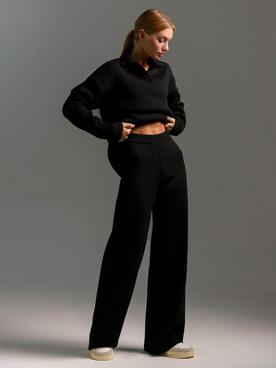 EB | Damen-Loungewear-Set - Oversized Sweatshirt und lockere Hose