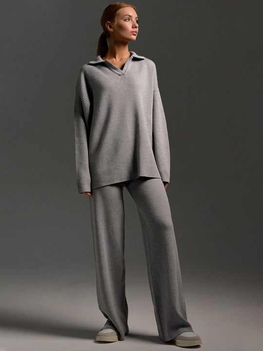EB | Damen-Loungewear-Set - Oversized Sweatshirt und lockere Hose