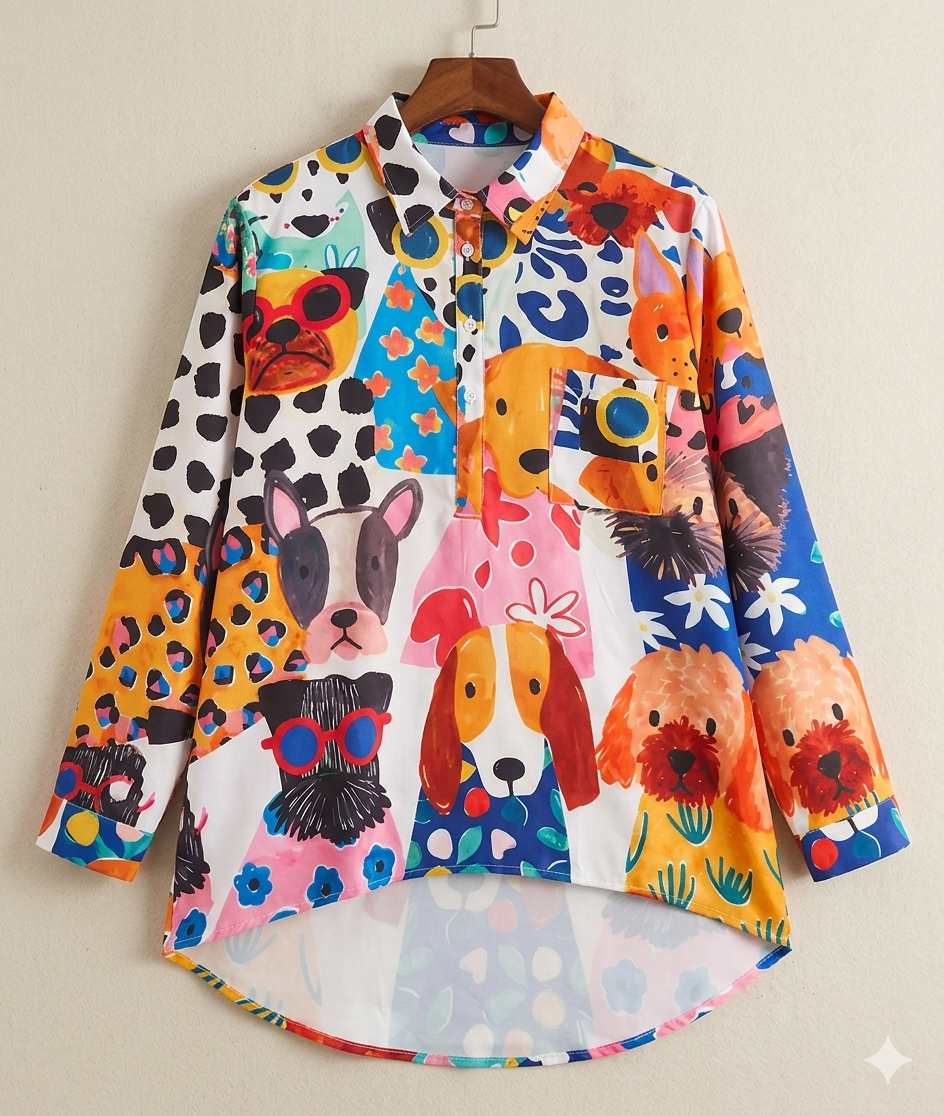 EB | Schicke Bluse mit Knopfleiste Vorne