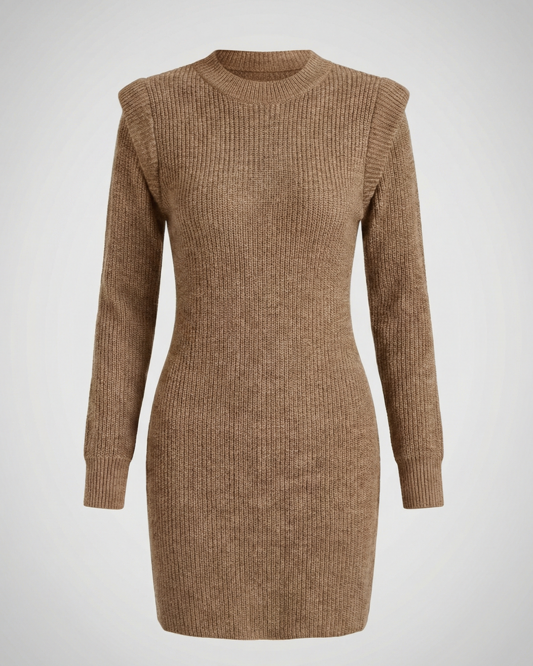 Elegantes Figurbetontes Strick Midikleid | EB
