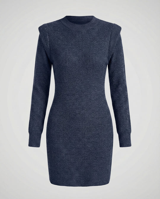 Elegantes Figurbetontes Strick Midikleid | EB