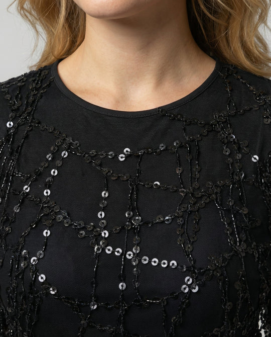 Elegantes Fransen Paillettenkleid Damen | EB