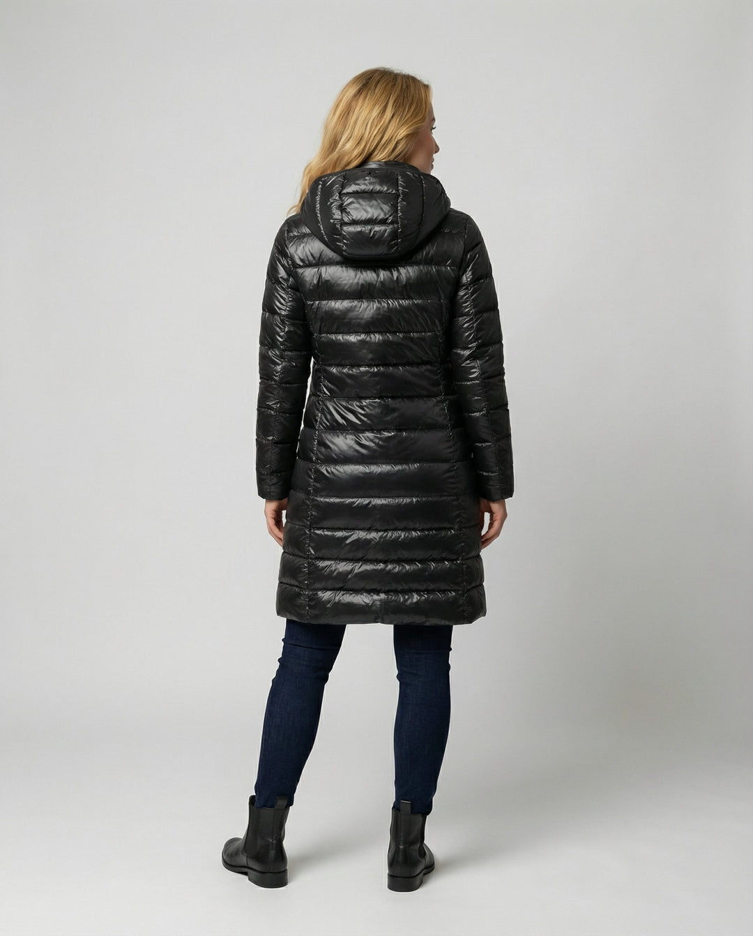 Damen Ultraleichte Daunenjacke mit Kapuze | EB