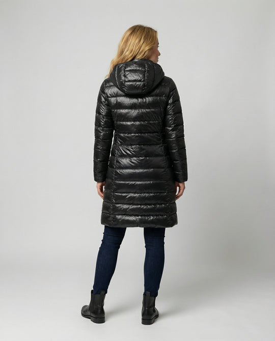 Damen Ultraleichte Daunenjacke mit Kapuze | EB