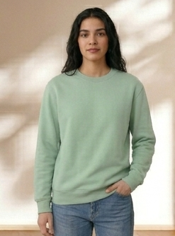 Damen lässiges Sweatshirt mit breiten Schultern und weichem Innenfutter EB