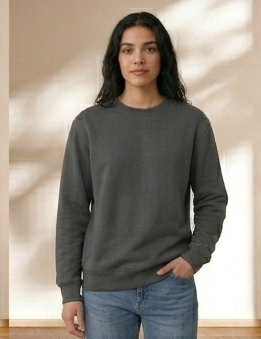 Damen lässiges Sweatshirt mit breiten Schultern und weichem Innenfutter EB