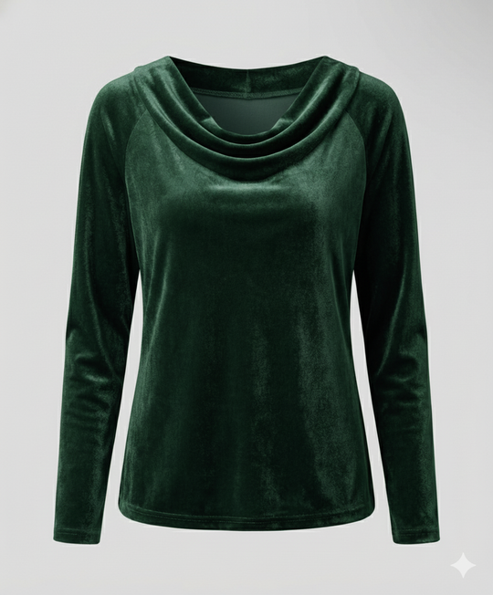 Elegantes Samtshirt Damen Lässig | EB