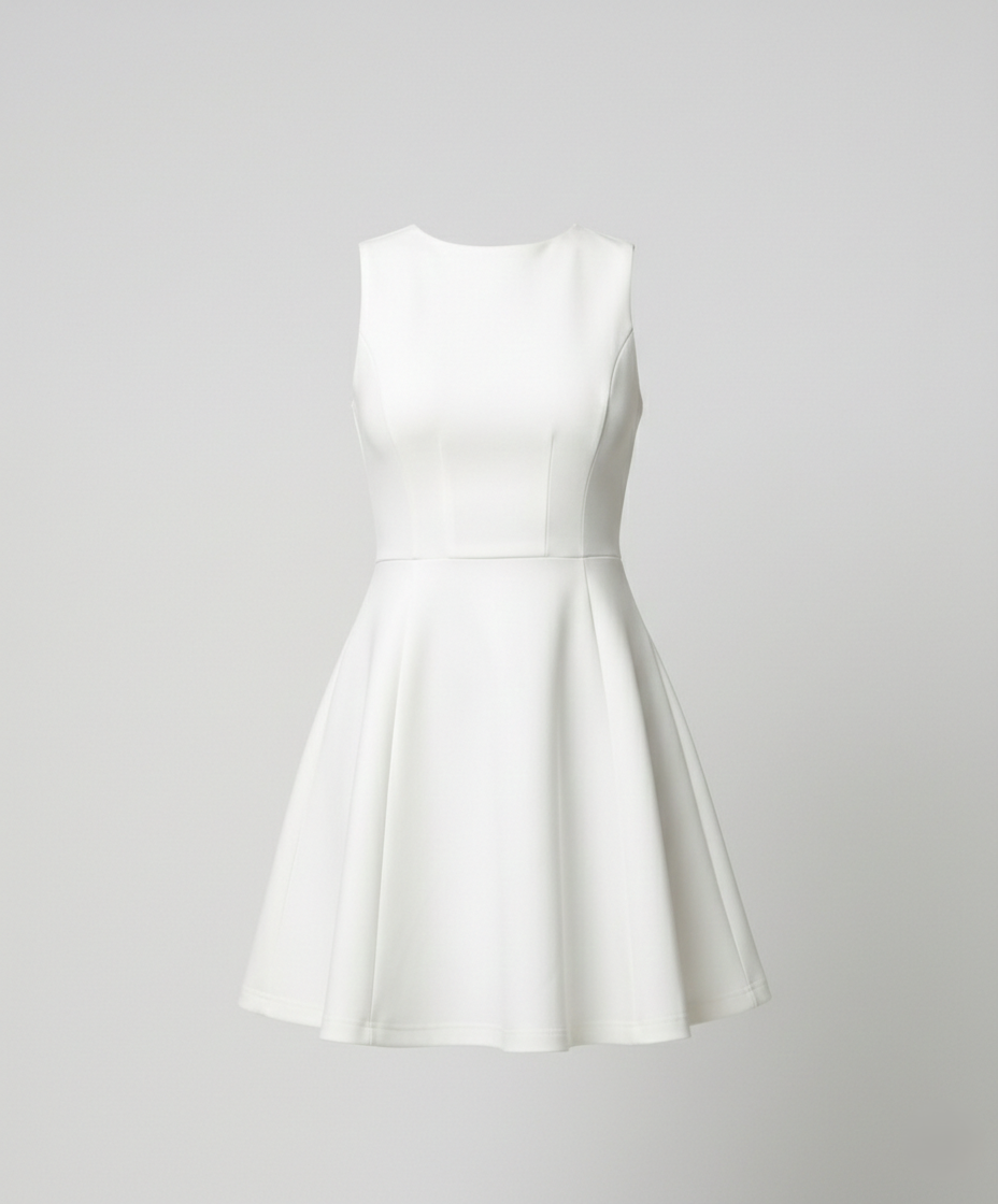 Damen A-Linien Kleid mit figurbetontem Oberteil EB