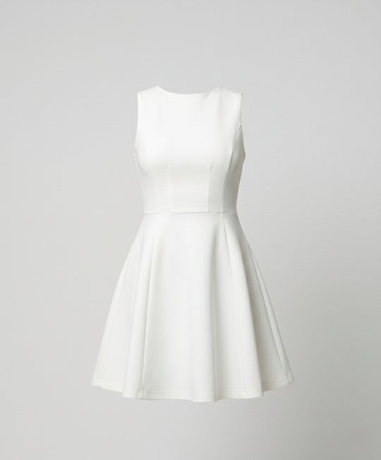 Damen A-Linien Kleid mit figurbetontem Oberteil EB