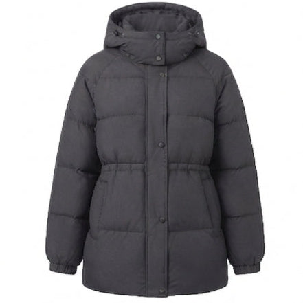 Damen nan kompakter Outdoor-Steppmantel mit hochgezogenem Kragen, Kinnschutz und elastischen Bündchen EB