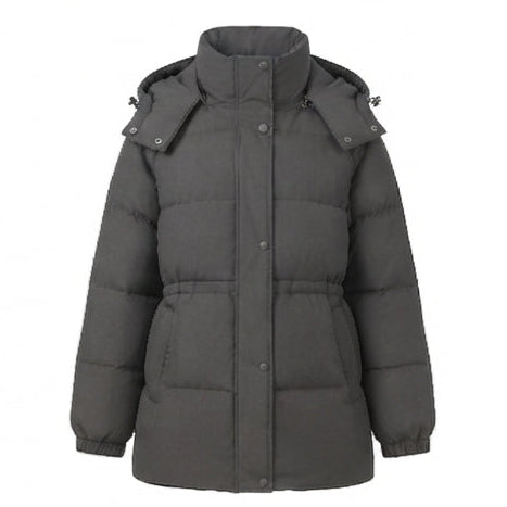 Damen nan kompakter Outdoor-Steppmantel mit hochgezogenem Kragen, Kinnschutz und elastischen Bündchen EB