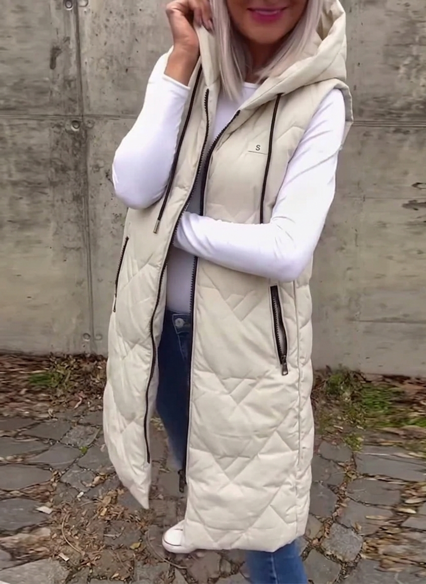 EB | Lässige Steppjacke mit Kapuze und Reißverschluss