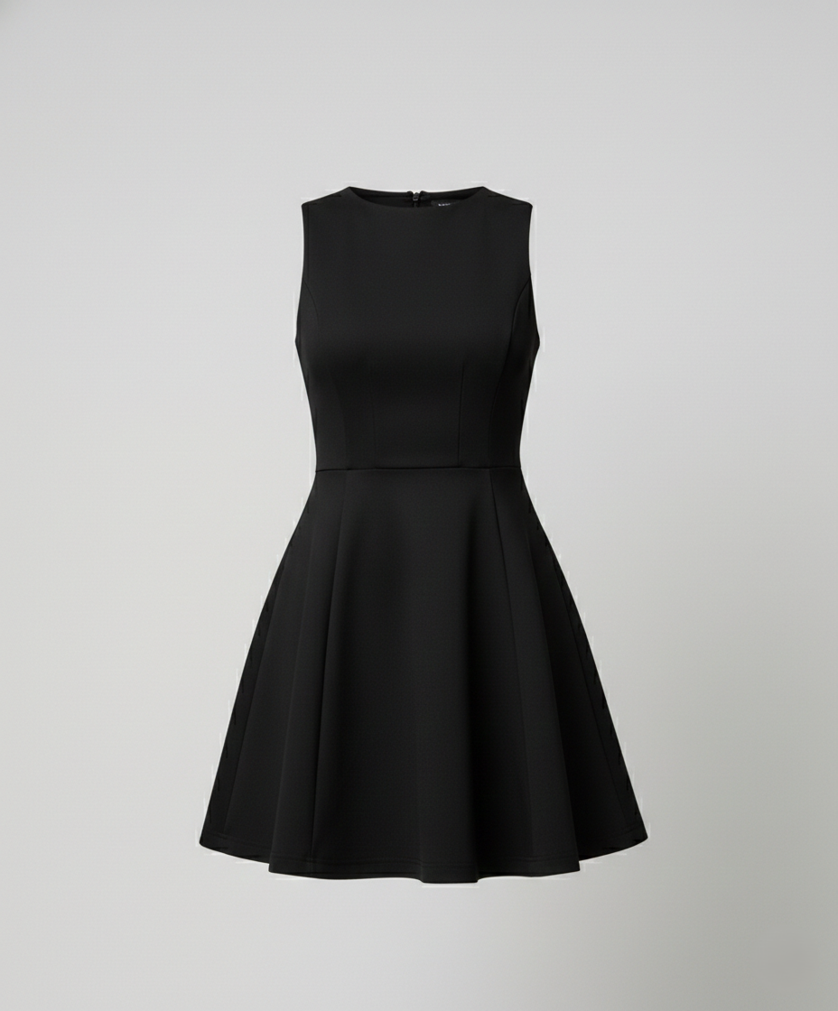Damen A-Linien Kleid mit figurbetontem Oberteil EB