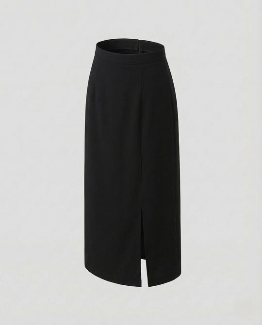 Damen Midirock Tailliert Seitenschlitz