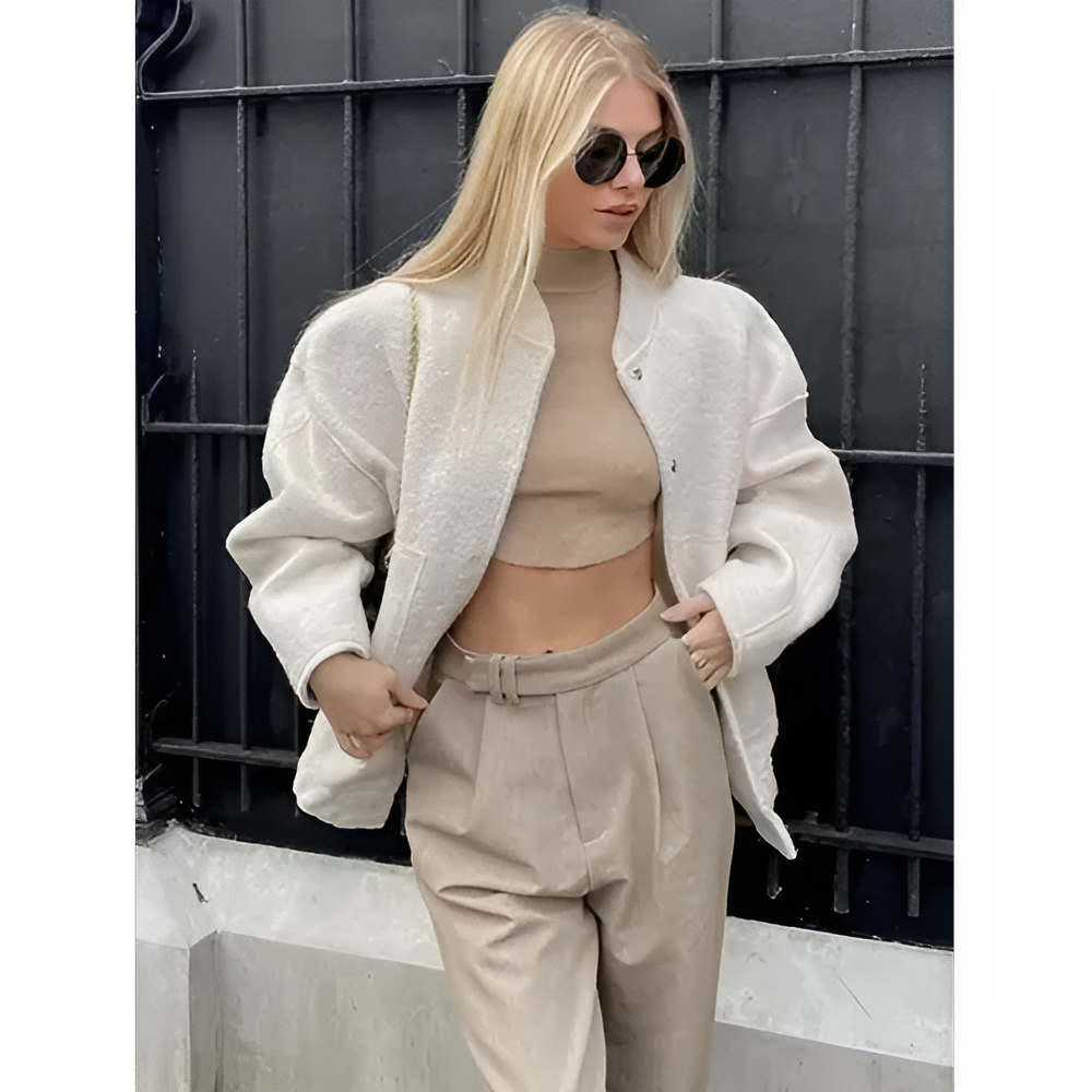 EB | Übergroße Damen Winter Aviator Jacke