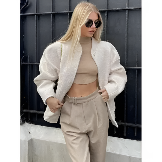 EB | Übergroße Damen Winter Aviator Jacke