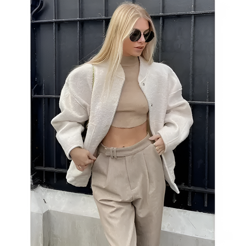EB | Übergroße Damen Winter Aviator Jacke