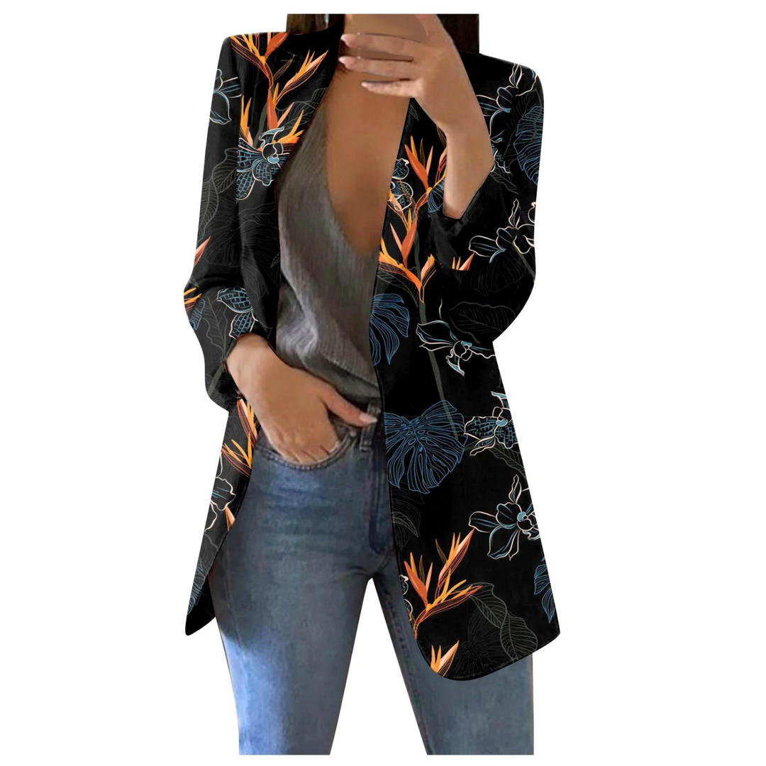 EB | Bedruckte Damen-Cropped-Blazer