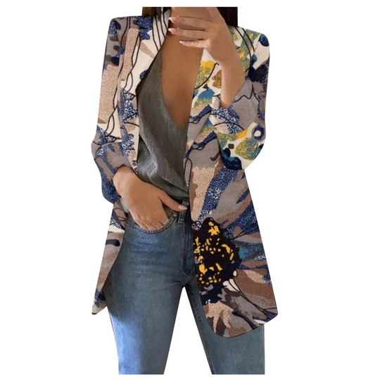 EB | Bedruckte Damen-Cropped-Blazer