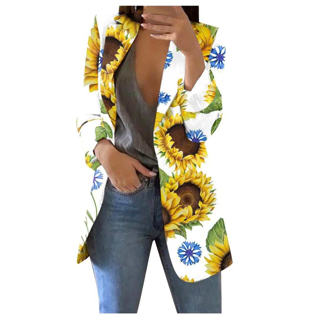 EB | Bedruckte Damen-Cropped-Blazer