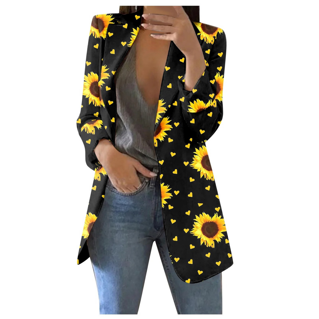 EB | Bedruckte Damen-Cropped-Blazer