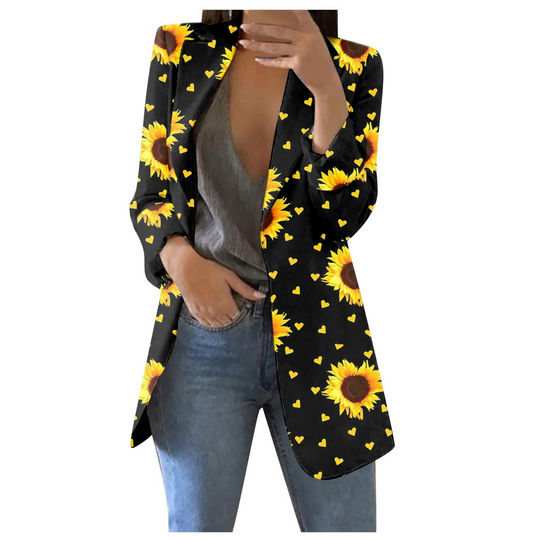 EB | Bedruckte Damen-Cropped-Blazer