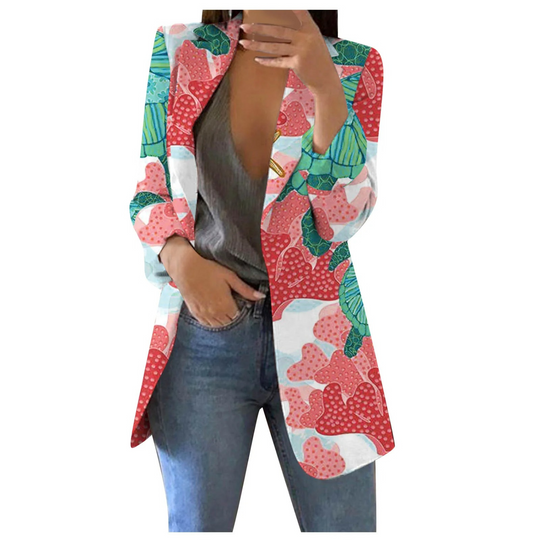 EB | Bedruckte Damen-Cropped-Blazer