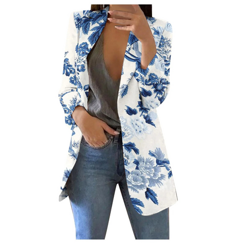 EB | Bedruckte Damen-Cropped-Blazer