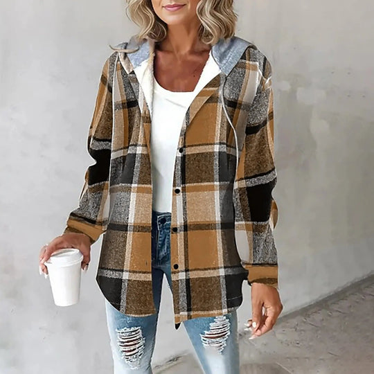EB | Blusenjacke mit Kapuze - Damenmode