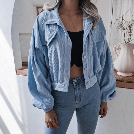 EB | Modische Kurzjacke Aus Corduroy