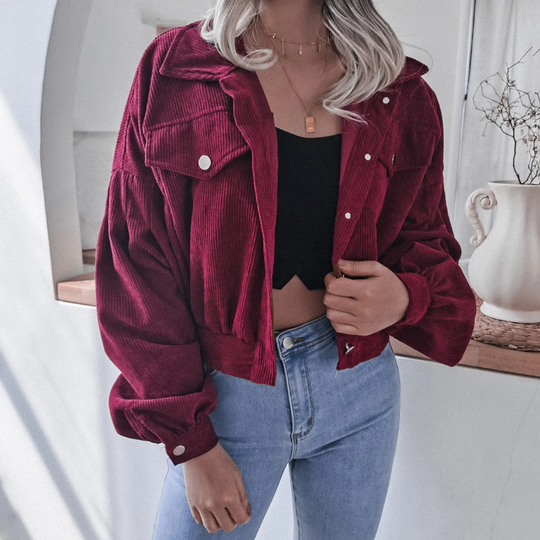 EB | Modische Kurzjacke Aus Corduroy