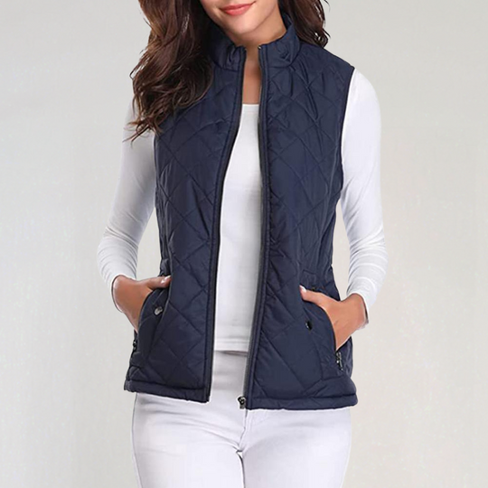 EB | Damen Wattierte Bodywarmer mit Reißverschluss und Leichtem Design