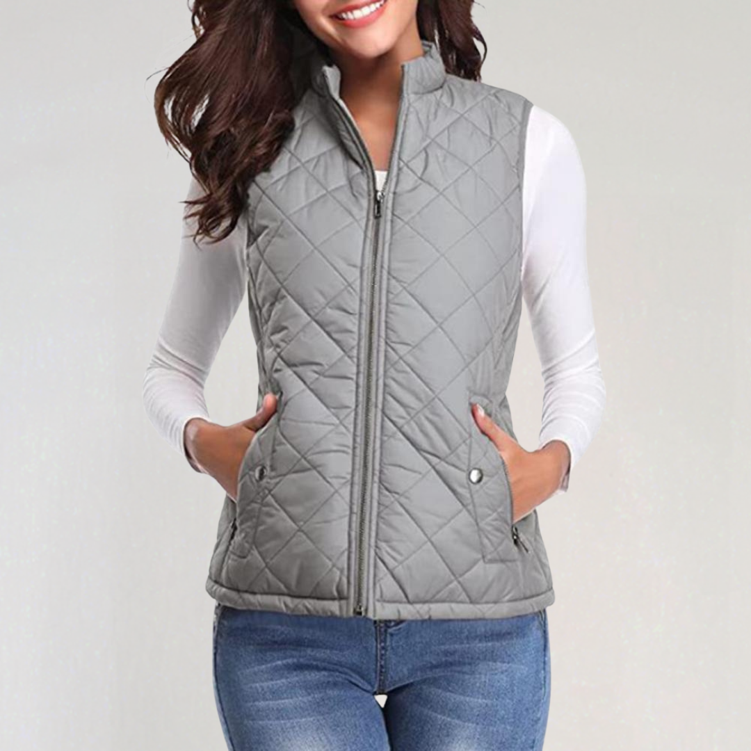 EB | Damen Wattierte Bodywarmer mit Reißverschluss und Leichtem Design