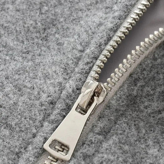 EB | Frauen Ballonärmel Zip-Up Bomberjacke