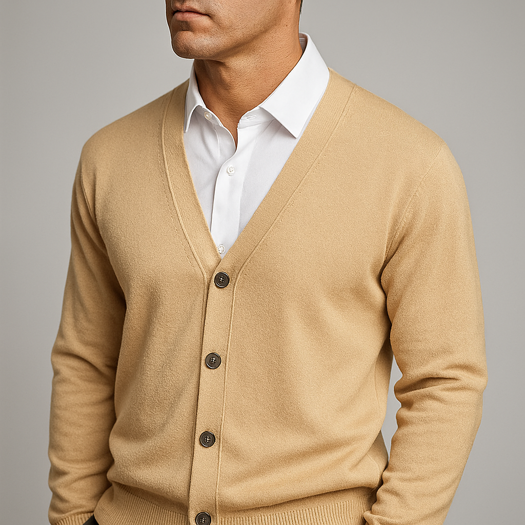 EB | Eleganter V-Ausschnitt Cardigan für Männer
