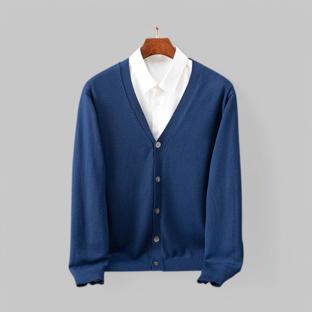 EB | Eleganter V-Ausschnitt Cardigan für Herren