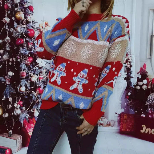 EB | Sweater Strickpullover für Damen zu Weihnachten