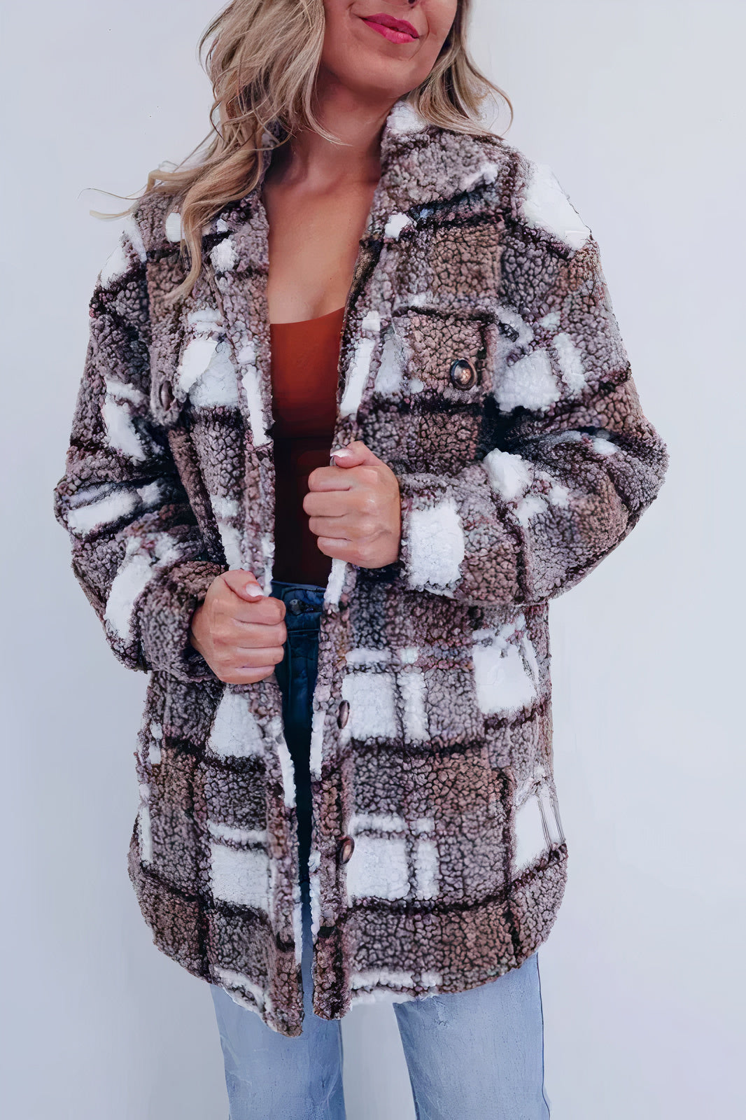 EB | Eleganter Warmer und Bequemer Damenmantel Aus Fleece