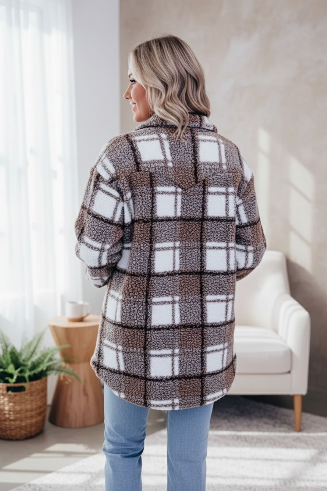 EB | Eleganter Warmer und Bequemer Damenmantel Aus Fleece
