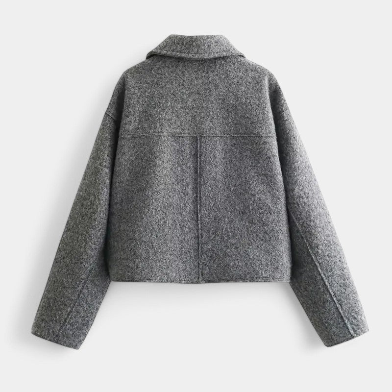 EB | Schicke Damen Wolljacke mit Kurzer Passform und Taschendetails