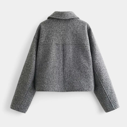 EB | Schicke Damen Wolljacke mit Kurzer Passform und Taschendetails