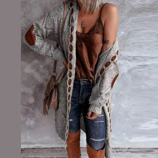 EB | Modische Strickjacke mit Kapuze