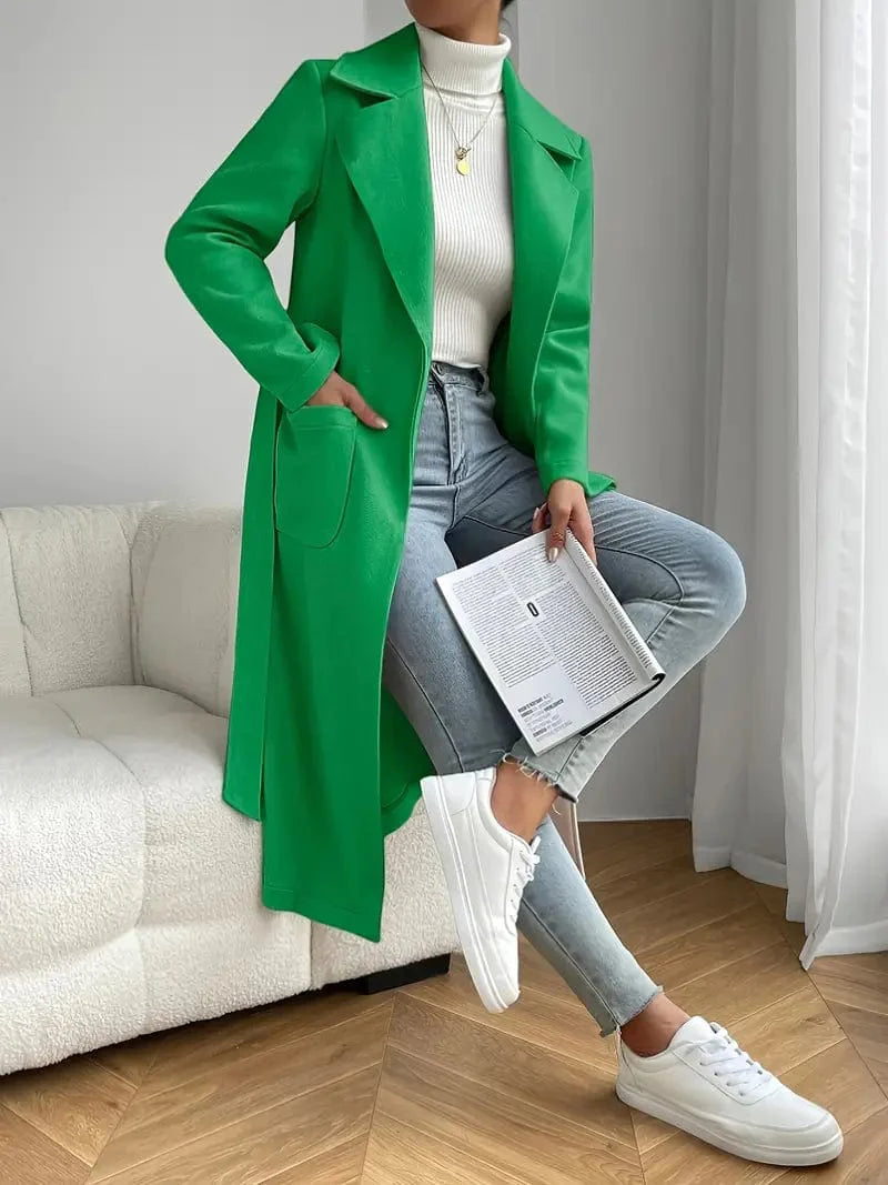 EB | Langer Mantel Chic Zeitloser Stil Ideal für den Winter