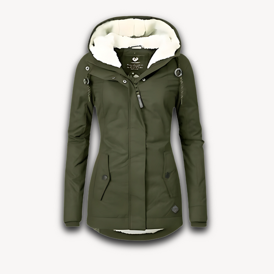 EB | Damen Wasserdichte Winterjacke mit Kunstfellfutter