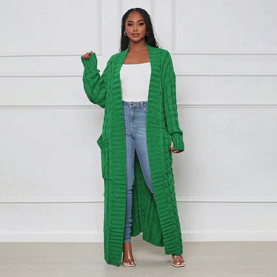 EB | Langer Cardigan Klassischer zeitloser Stil Ideal für den Winter
